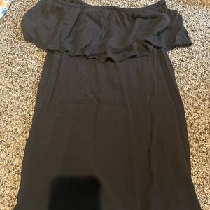 Off the shoulder black dress